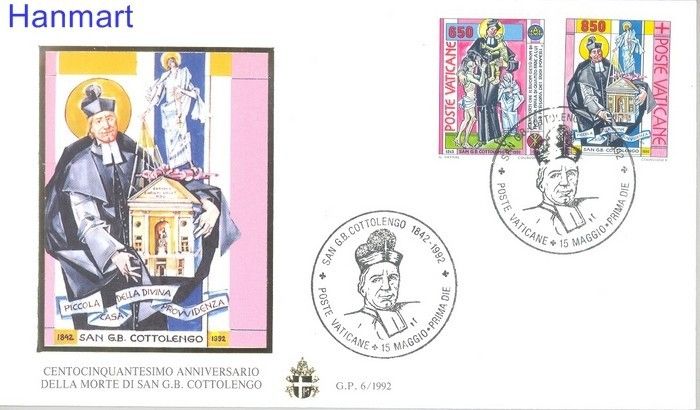 Znaczek Watykan 1992 FDC