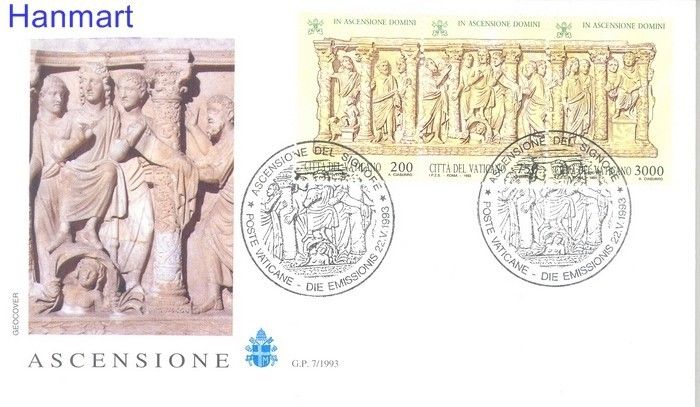 Znaczek Watykan 1993 Mi 1090-1092 FDC