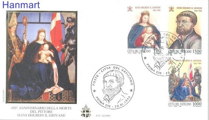 Znaczek Watykan 1993 Mi 1104-1106 FDC