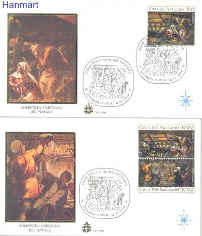Znaczek Watykan 1994 Mi 1133-1135 FDC
