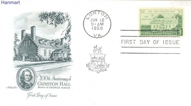 Znaczek USA 1958 Mi 728 FDC