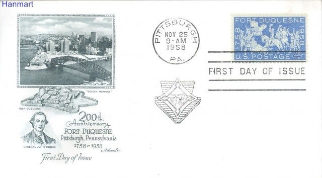 Znaczek USA 1958 Mi 742 FDC
