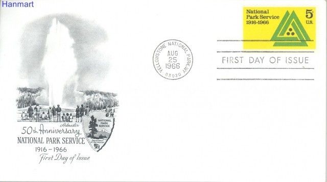 Znaczek USA 1966 FDC