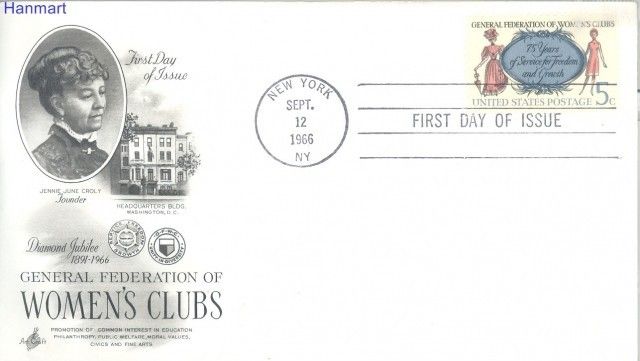Znaczek USA 1966 FDC
