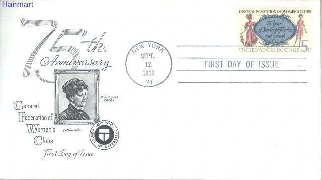 Znaczek USA 1966 FDC