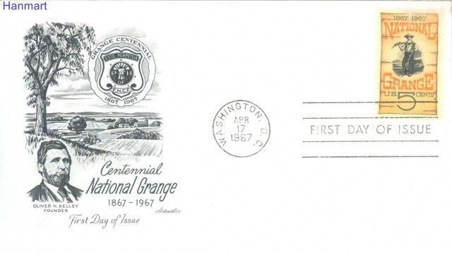 Znaczek USA 1967 Mi 919 FDC