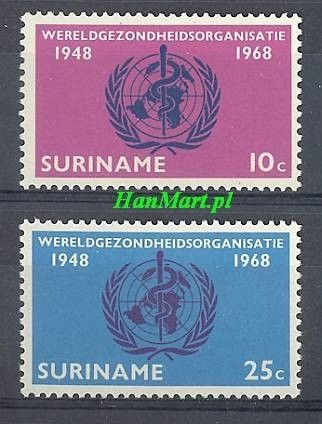 Znaczek Surinam 1968 Mi 538-539 Czyste **