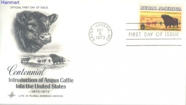 Znaczek USA 1973 Mi 1122 FDC