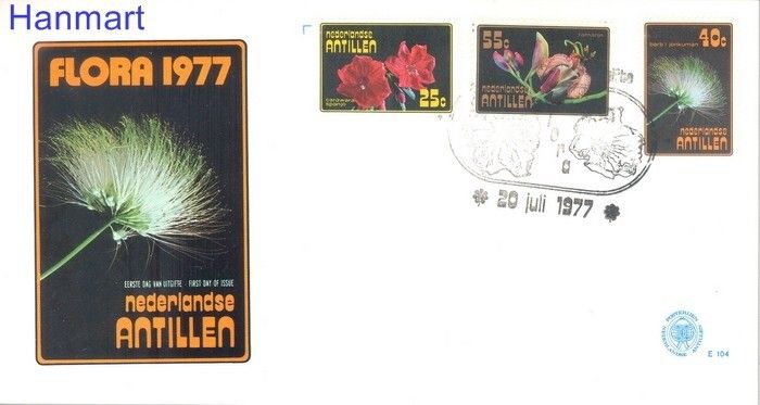Znaczek Antyle Holenderskie 1977 Mi 335-337 FDC
