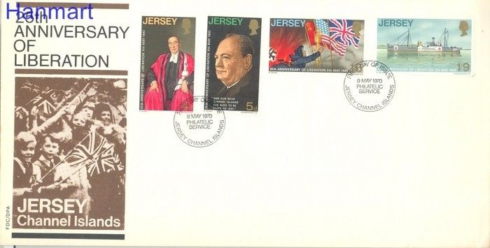 Znaczek Jersey 1970 Mi 26-29 FDC