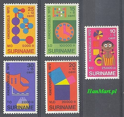 Znaczek Surinam 1972 Mi 638-642 Czyste **