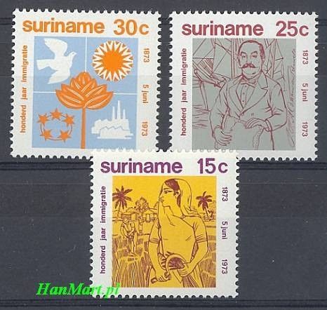 Znaczek Surinam 1973 Mi 651-653 Czyste **