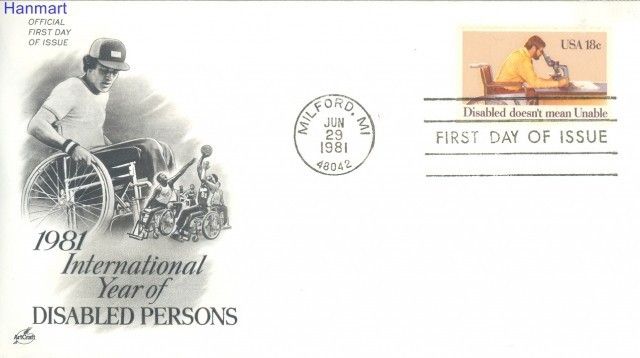 Znaczek USA 1981 Mi 1497 FDC