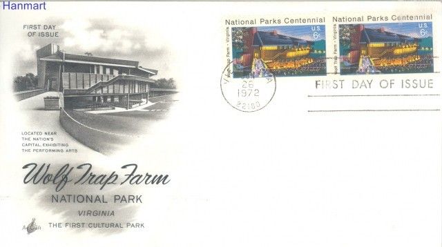 Znaczek USA 1972 Mi par 1068 FDC
