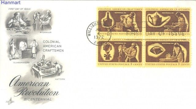 Znaczek USA 1972 Mi 1069-1072 FDC