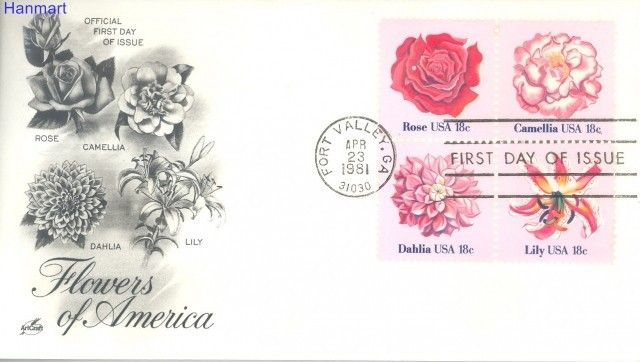 Znaczek USA 1981 Mi 1459-1462 FDC