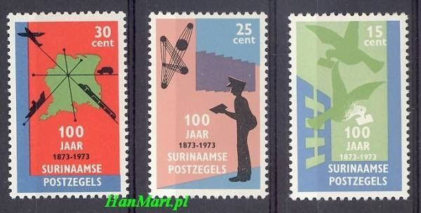 Znaczek Surinam 1973 Mi 663-665 Czyste **