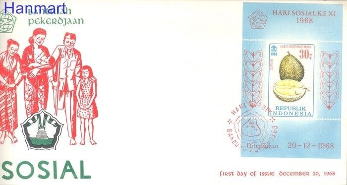 Znaczek Indonezja 1968 Mi bl 14 FDC