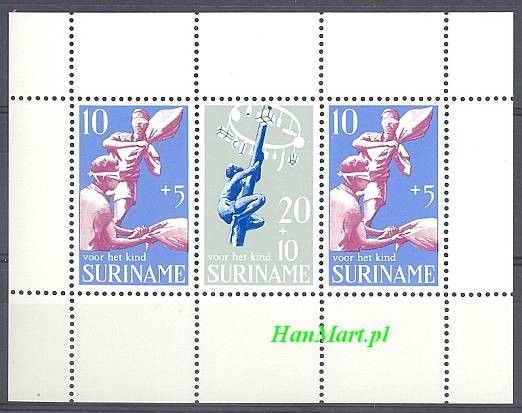 Znaczek Surinam 1969 Mi bl 9 Czyste **