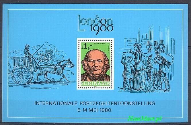 Znaczek Surinam 1980 Mi bl 24 Czyste **