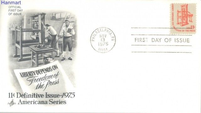 Znaczek USA 1975 Mi 1192 FDC