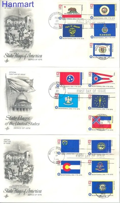 Znaczek USA 1976 Mi 1203-1252 FDC