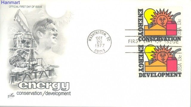 Znaczek USA 1977 Mi 1315-1316 FDC