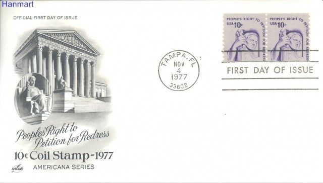 Znaczek USA 1977 Mi par 1319 FDC