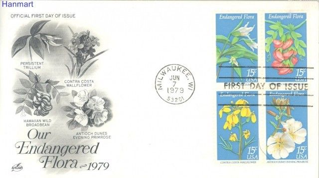 Znaczek USA 1979 Mi 1386-1389 FDC