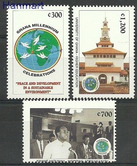 Znaczek Ghana 1999 Mi 3040-3042 Czyste **