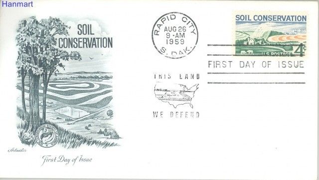 Znaczek USA 1959 Mi adr 758 FDC