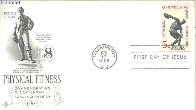 Znaczek USA 1965 Mi adr 877 FDC