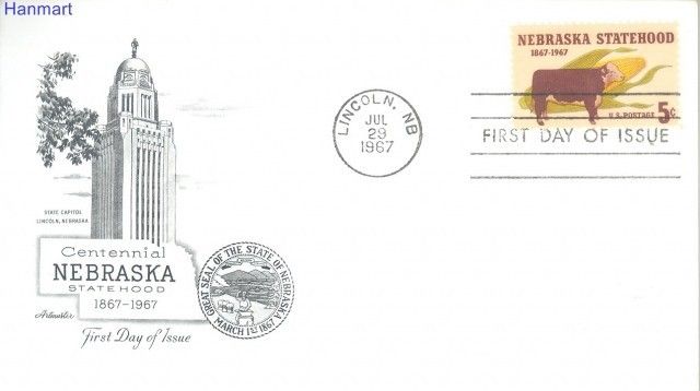 Znaczek USA 1967 Mi 926 FDC