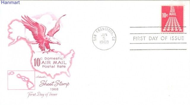 Znaczek USA 1968 FDC