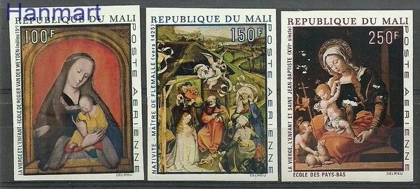 Znaczek Mali 1970 Mi 217-219B Czyste **