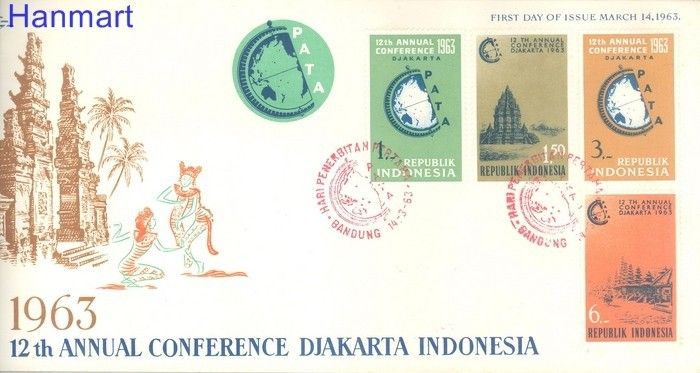 Znaczek Indonezja 1963 Mi 384-387 FDC