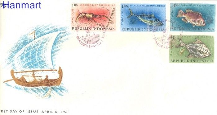 Znaczek Indonezja 1963 Mi 392-395 FDC