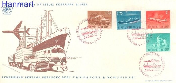 Znaczek Indonezja 1964 Mi 435-438 FDC