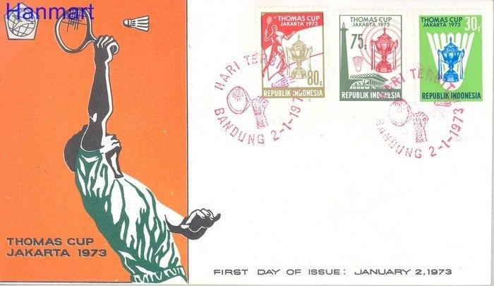 Znaczek Indonezja 1973 Mi 725-727 FDC