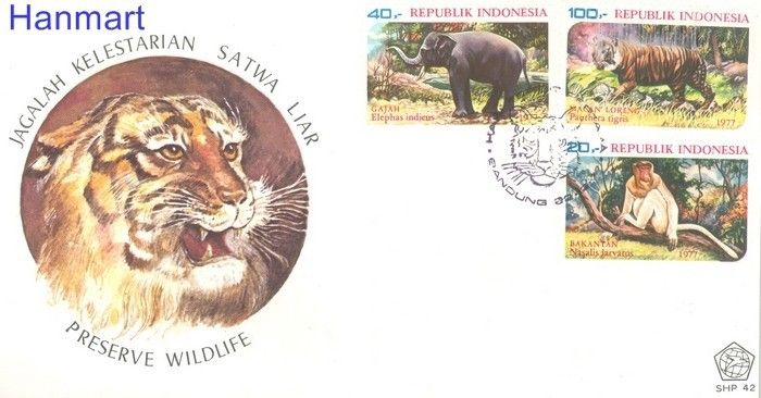 Znaczek Indonezja 1977 Mi 888-890 FDC