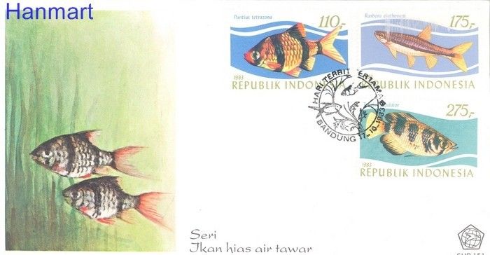 Znaczek Indonezja 1983 Mi 1116-1118 FDC