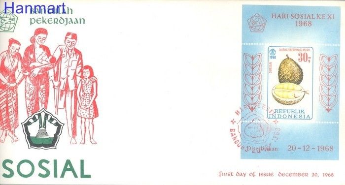 Znaczek Indonezja 1968 Mi bl 14 FDC