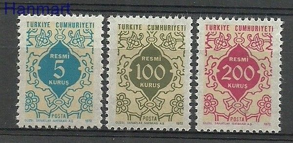 Znaczek Turcja 1972 Mi die 130-132 Czyste **