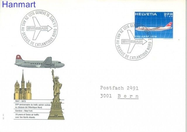 Znaczek Szwajcaria 1972 Mi 968 FDC