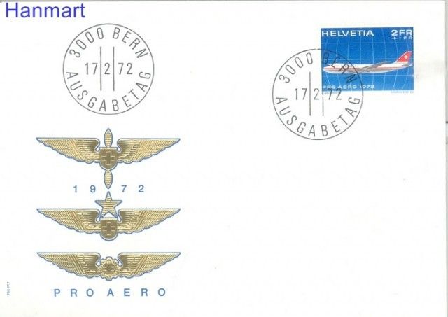 Znaczek Szwajcaria 1972 Mi 968 FDC