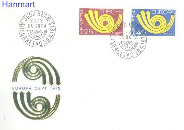 Znaczek Szwajcaria 1973 Mi 994-995 FDC