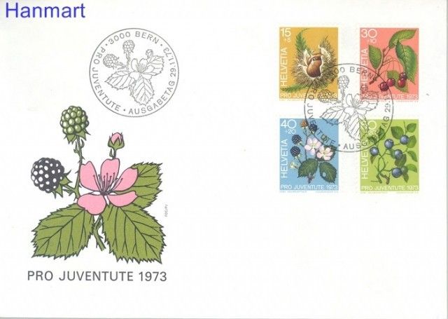 Znaczek Szwajcaria 1973 Mi 1013-1016 FDC