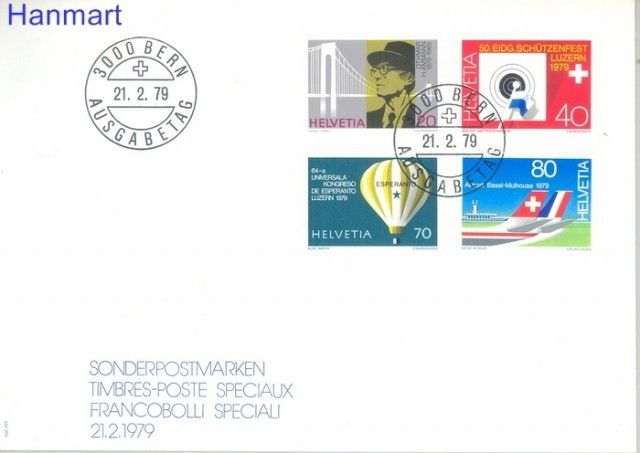 Znaczek Szwajcaria 1979 Mi 1150-1153 FDC