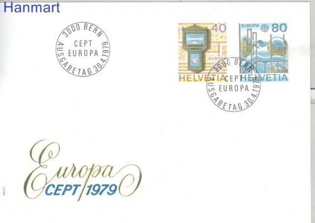 Znaczek Szwajcaria 1979 Mi 1154-1155 FDC