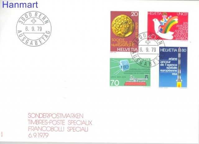Znaczek Szwajcaria 1979 Mi 1161-1164 FDC